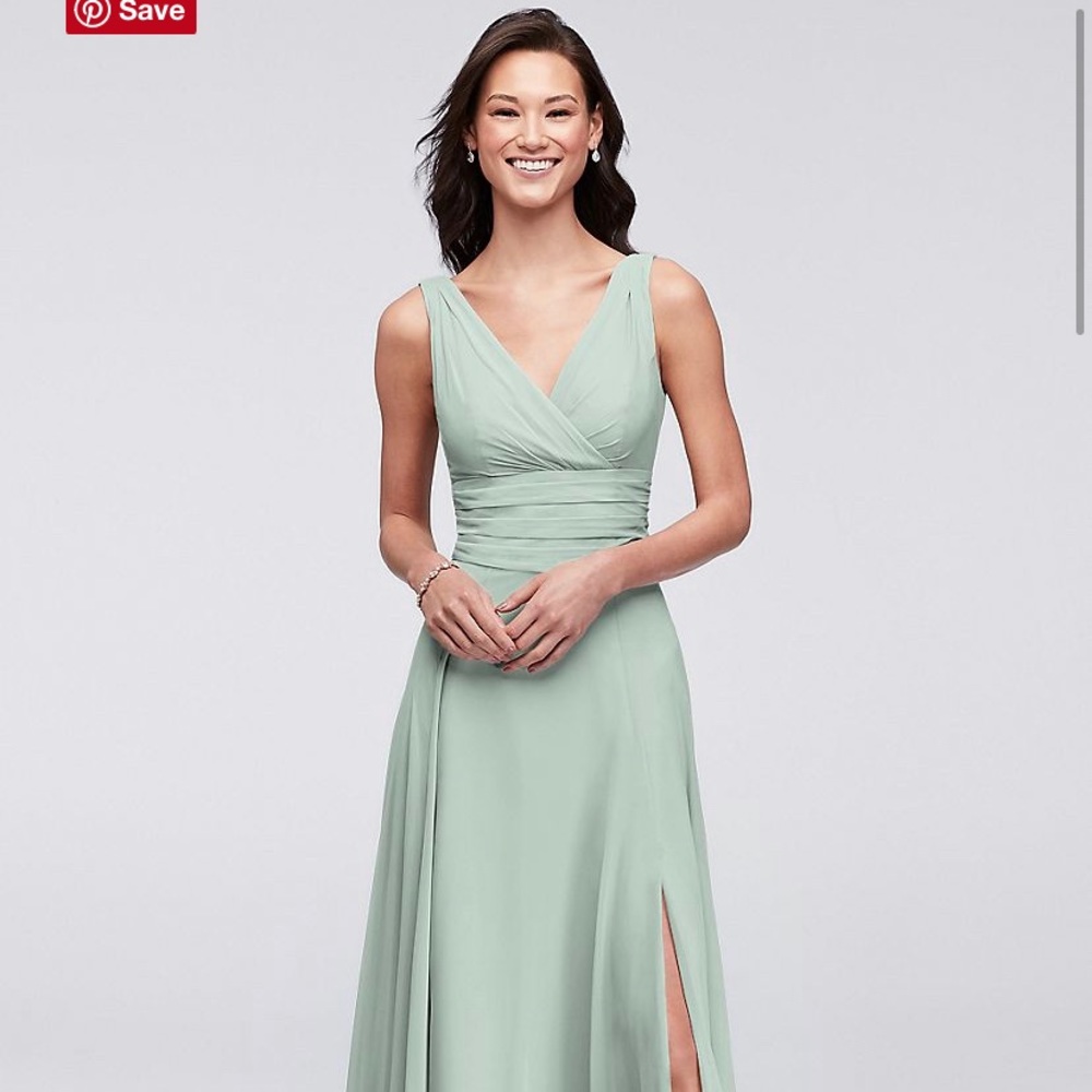 David’s Bridal Bridesmaid Dress- Dusty Sage